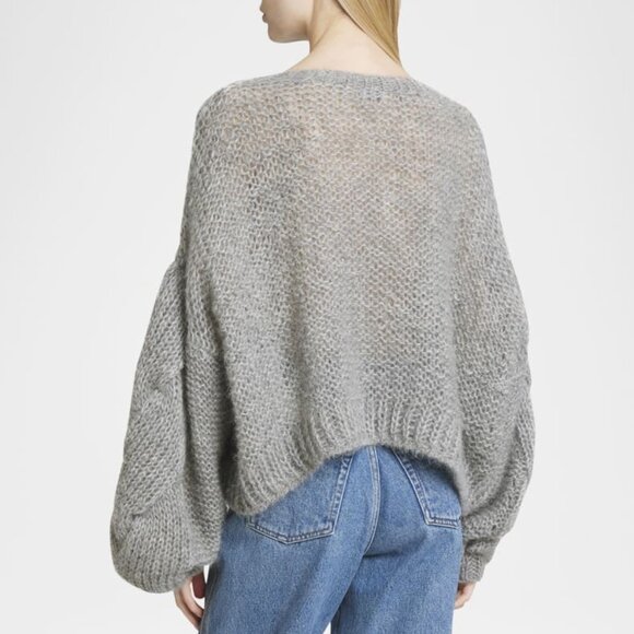 Loewe Anagram Cable-Knit Sleeve Sweater - Picture 2 of 14